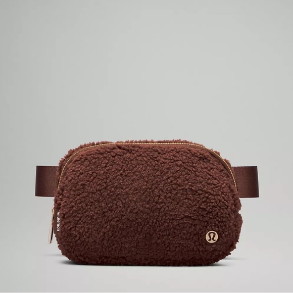 Lululemon 1L Unisex Everywhere Belt Bag Fleece Brown/Gold BRAND NEW - Picture 4 of 8